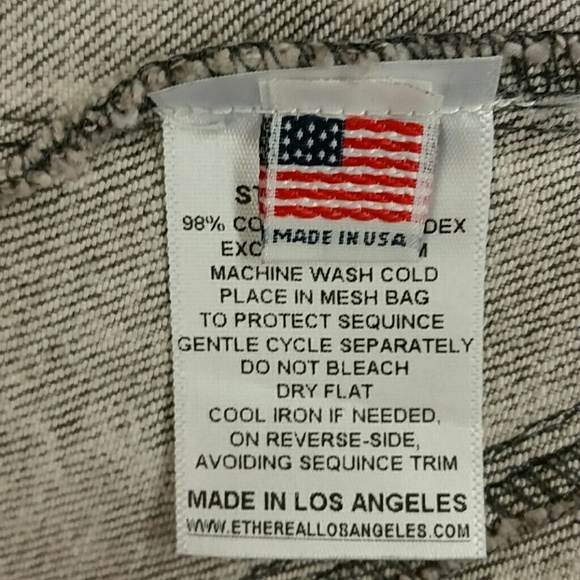 Ethereal Los Angeles grey denim jacket size L - Picture 7 of 7